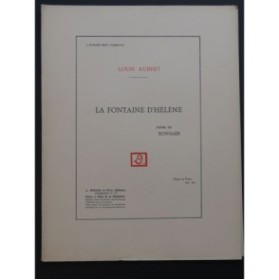 AUBERT Louis La Fontaine d'Hélène Chant Piano 1924