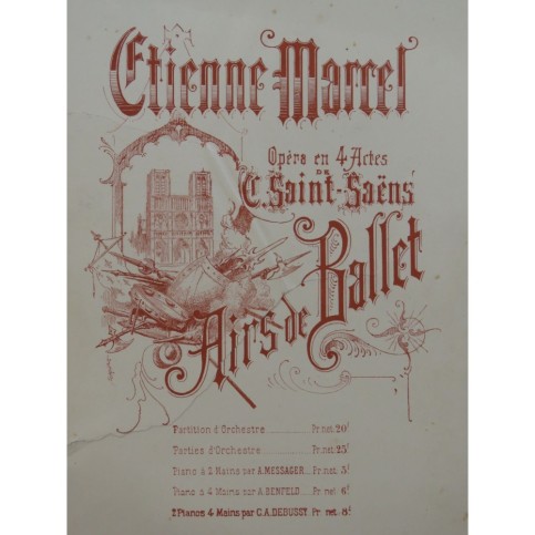 SAINT-SAËNS Camille Etienne Marcel Ballet Piano 4 mains ca1878