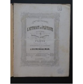 DEMERSSEMAN Jules Fantaisie sur Le Saphir F. David Piano Flûte 1865