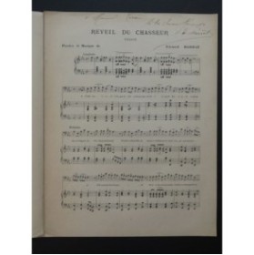 BARRAT Edouard Réveil du Chasseur Dédicace Chant Piano