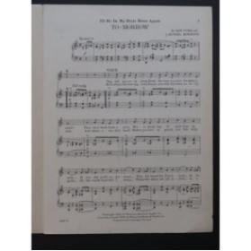 TURK RUSSEL ROBINSON To-Morrow Chant Piano 1922