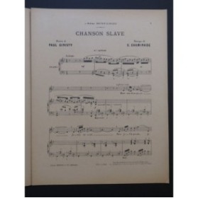 CHAMINADE Cécile Chanson Slave Chant Piano 1930