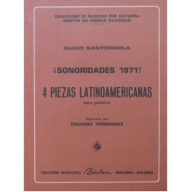 SANTORSOLA Guido Sonoridades 1971 4 Piezas Latinoamericanas Guitare 1978