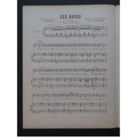 WEKERLIN J. B. Les Roses Air Suédois Chant Piano ca1861