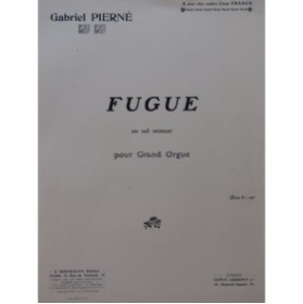PIERNÉ Gabriel Fugue Orgue
