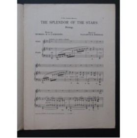 NEEDHAM Élizabeth The Splendor of the Stars Chant Piano 1907