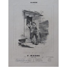 MASINI F. Blanche Chant Piano 1841