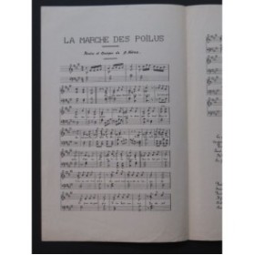 HÉROU A. La Marche des Poilus Chant Piano ca1918