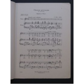 DELL'ACQUA Eva Chanson Provençale Chant Piano 1898