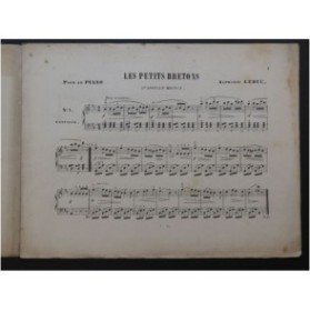 LEDUC Alphonse Les Petits Bretons Piano ca1860