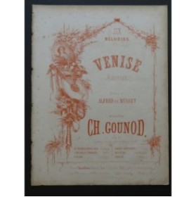 GOUNOD Charles Venise Chant Piano ca1860