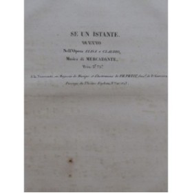 MERCADANTE Saverio Elisa e Claudio Duetto Chant Piano ca1825