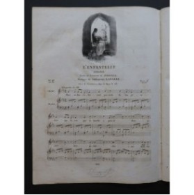 LABARRE Théodore L'Enfantelet Chant Piano ca1830