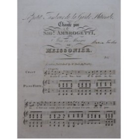Meissonnier Antoine Le petit Tambour de la Garde Nationale Chant Piano ca1840