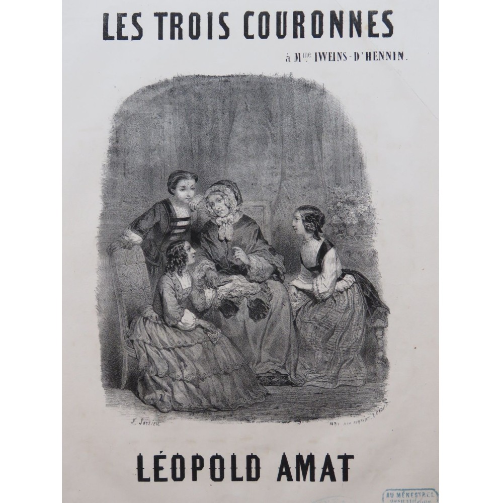 AMAT Léopold Les trois couronnes Chant Piano ca1840