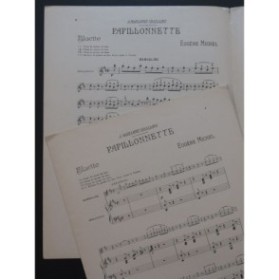 MICHEL Eugène Papillonnette Mandoline Piano 1901