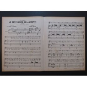 COLLIN Lucien Le centenaire de la liberté Chant Piano ca1880