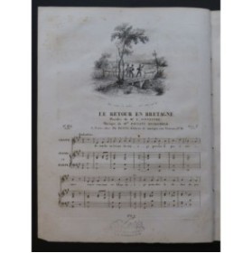 DUCHAMBGE Pauline Le Retour en Bretagne Chant Piano ca1830