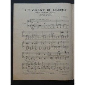 ROMBERG S. Le Chant du Désert Piano 1927