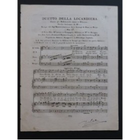 FARINELLI Giuseppe La Locandiera No 3 Chant Piano ou Harpe ca1820