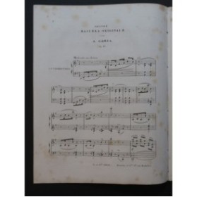 GORIA A. Mazurka Originale Piano ca1850