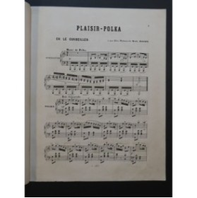 LE CORBELLIER Ch. Plaisir-Polka Piano ca1876