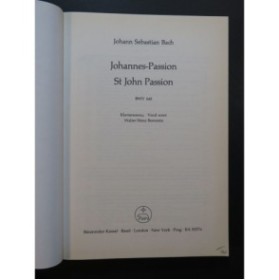 BACH J. S. Johannes Passion St Jean Piano Chant 1981