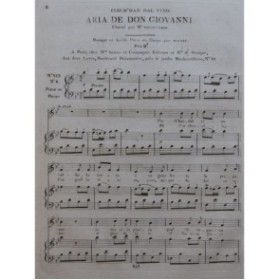 MOZART W. A. Don Juan No 6 Aria Chant Piano ca1800