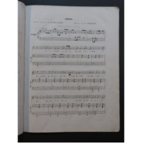SCHUBERT Franz Adieu Chant Piano ca1835
