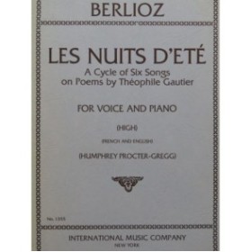 BERLIOZ Hector Les Nuits d'été Chant Piano