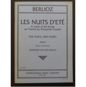 BERLIOZ Hector Les Nuits d'été Chant Piano