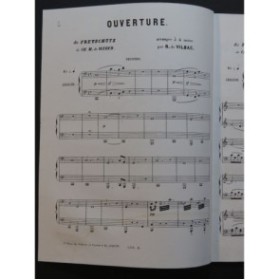 DE VILBAC Renaud Ouverture du Freyschutz de Weber Piano 4 mains ca1860