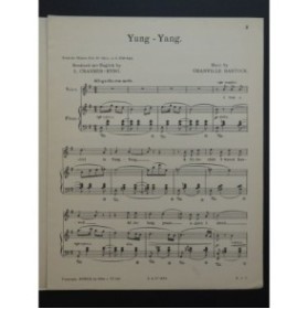 GRANVILLE BANTOCK Yung-Yang Chant Piano 1919