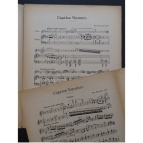 KREISLER Fritz Caprice Viennois op 2 Violon Piano 1911