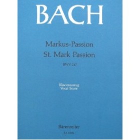 BACH J. S. Markus Passion St Mark Chant Piano 1997