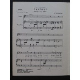 RESPIGHI Ottorino Canzone Chant Piano 1967
