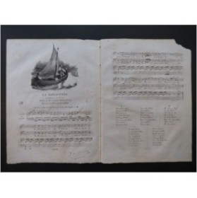 LAGOANÈRE Chevalier La Brigantine Chant Piano ou Harpe ca1830