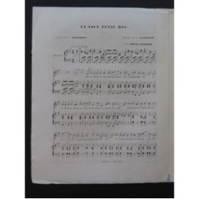 CLAPISSON Louis Un tout petit roi Chant Piano ca1850