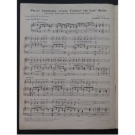 WAYNE Mabel Petit homme, c'est l'heur' de fair' dodo Chant Piano 1934