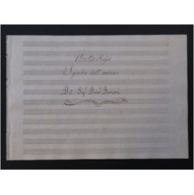 RONCONI Domenico Arietta Russa Manuscrit Chant Piano ca1800