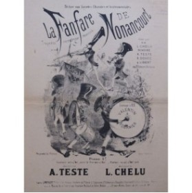 CHELU L. La Fanfare de Nonancourt Chant Piano ca1875