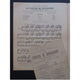 CHELU L. La Fanfare de Nonancourt Chant Piano ca1875