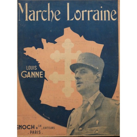 GANNE Louis Marche Lorraine Piano 1945