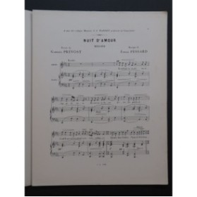 PESSARD Émile Nuit d'Amour Chant Piano 1889