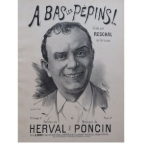 PONCIN A bas les pépins Chant Piano ca1890