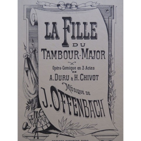 OFFENBACH Jacques La Fille du Tambour Major Opéra 1989