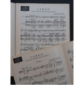 REGER Max Largo op 139 Violon Piano 1931