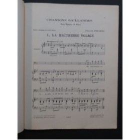 POULENC Francis Chansons Gaillardes Piano Chant 1930