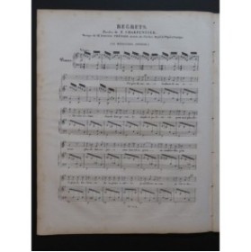 THÉNARD Etienne Regrets Chant Piano 1835