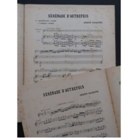 SILVESTRI Joseph Sérénade d'Autrefois Piano Mandoline ou Violon